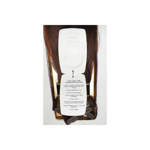 NIP Apex 16 Inches #4 Med Brown 100% Human Remy Hair Clip In Extensions 7pc - Picture 9 of 11